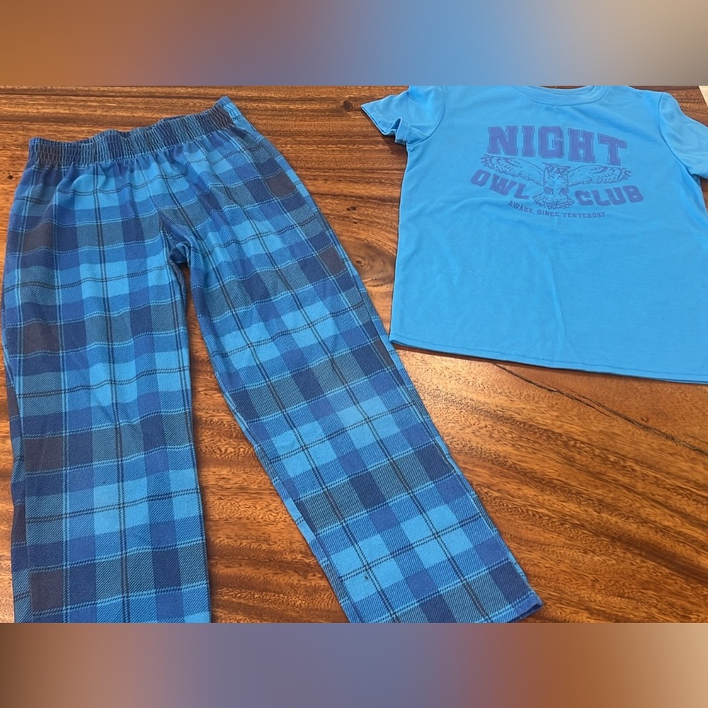 Cat & Jack Blue Plaid Pajama Set